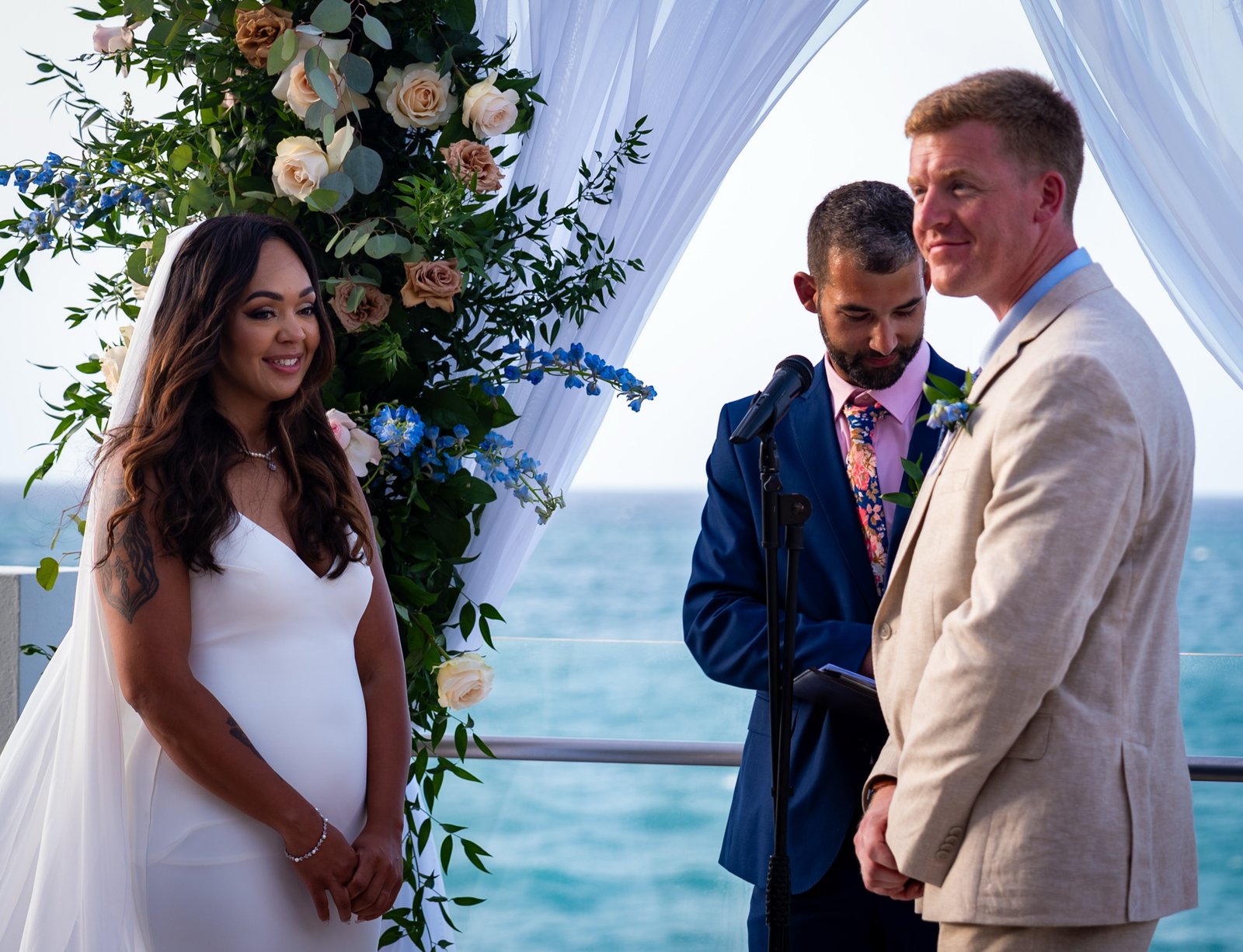 Couple exchanging vows at the ceremony